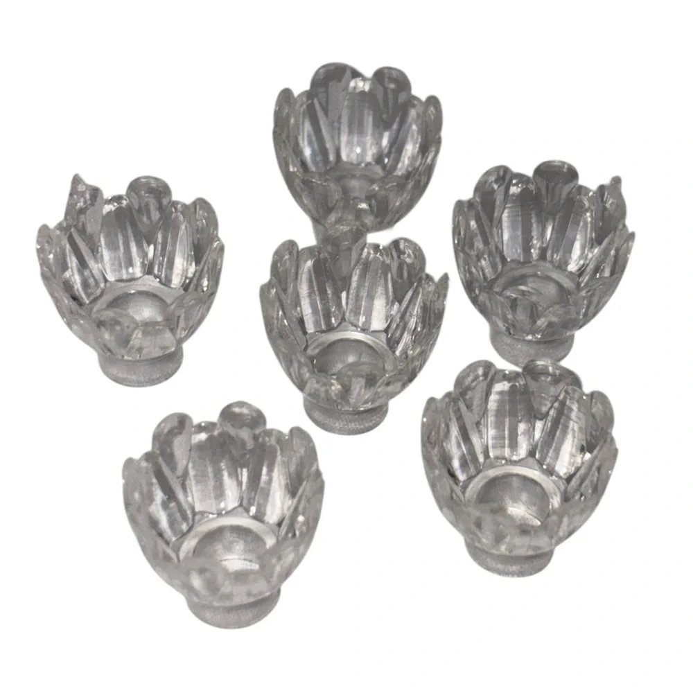 35 Vintage Plastic Flower Tulip Reflector Covers & Bulbs Christmas String Lights